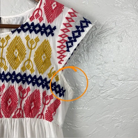 Romeo & Juliet Couture boho embroidered empire waist tunic XS - Picture 12 of 12